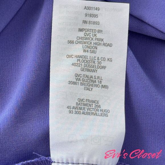 Susan Graver Women’s Plus Liquid Tank Top Tunic Size 2X Dark Purple Sleeveless - Picture 7 of 8